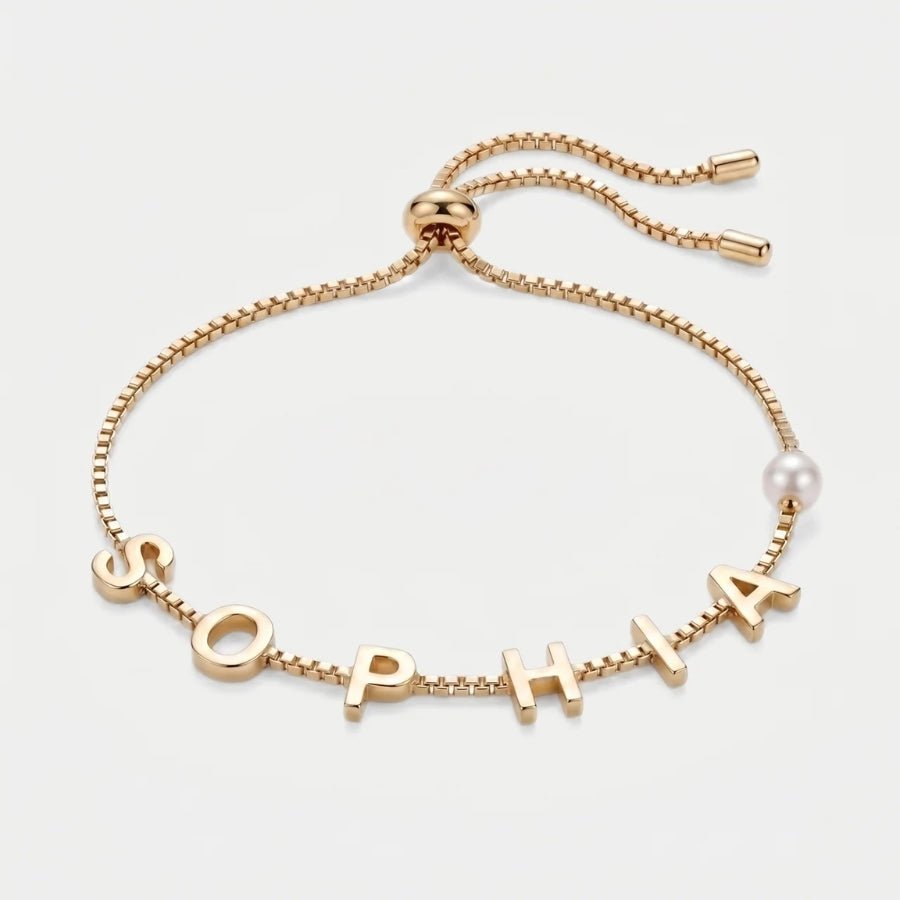 Personalised Bracelets UK | Engraved 18K Gold-Plated | Moonela