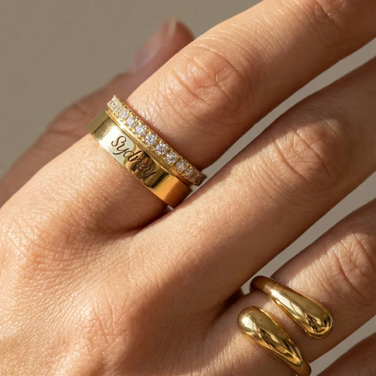 Double Band Ring close up showing tarnish-free detail