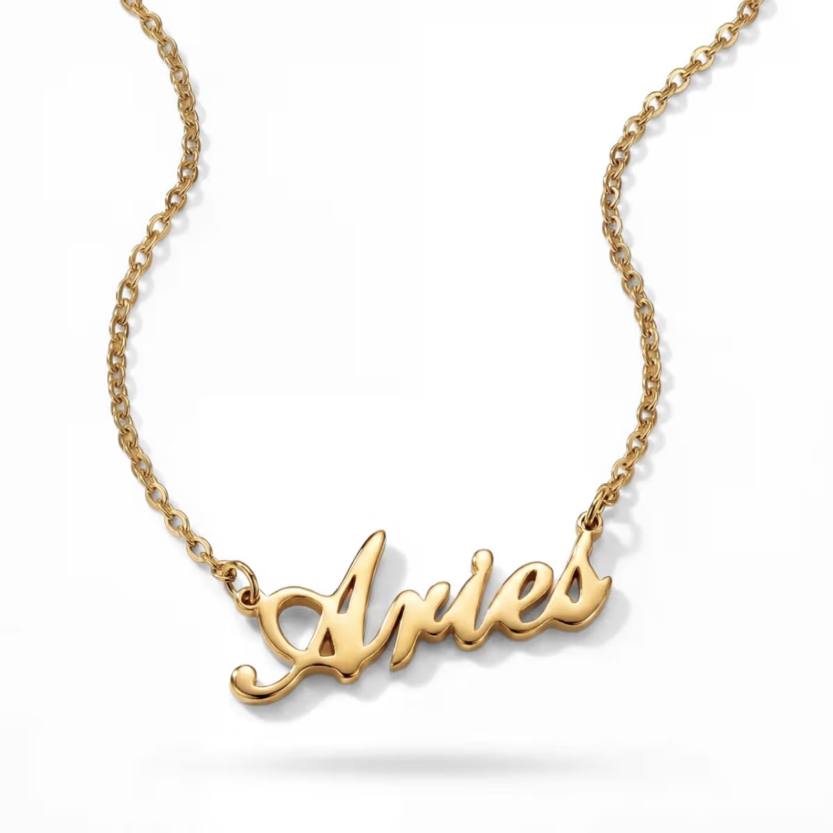 personalised Zodiac Sign Custom Necklace in waterproof gold