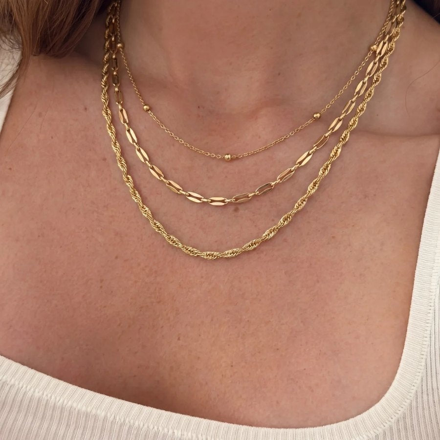 Layered Chain Necklace Set