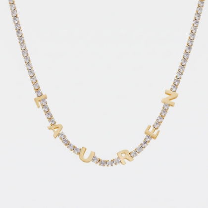 Initials Custom Tennis Necklace