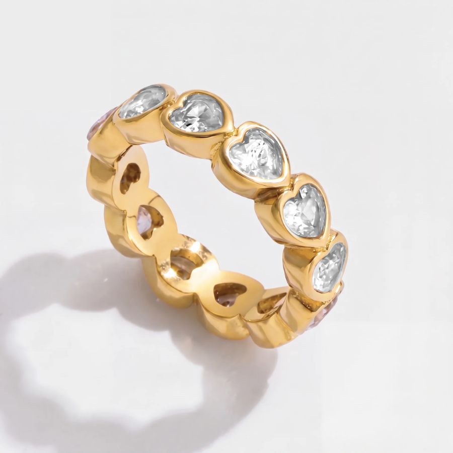 Heart Stone Eternity Ring