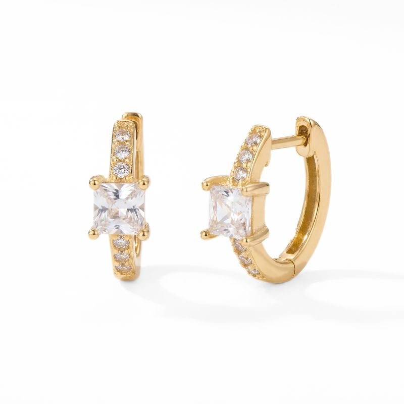 Aurora Princess-Cut Hoop