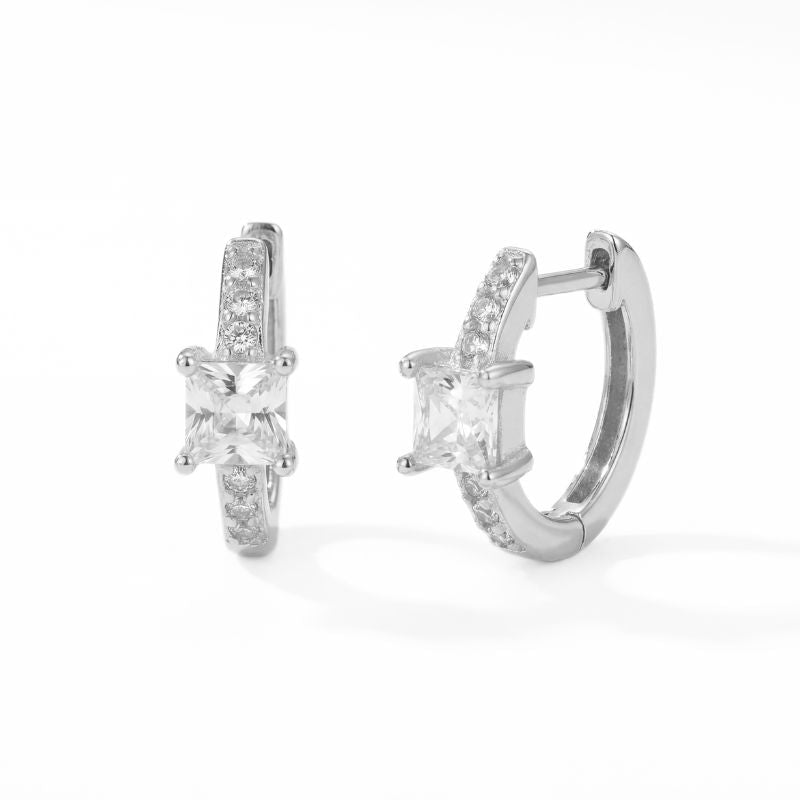 Aurora Princess-Cut Hoop