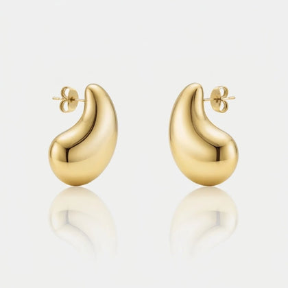Teardrop Earrings - Chunky Drop Gold