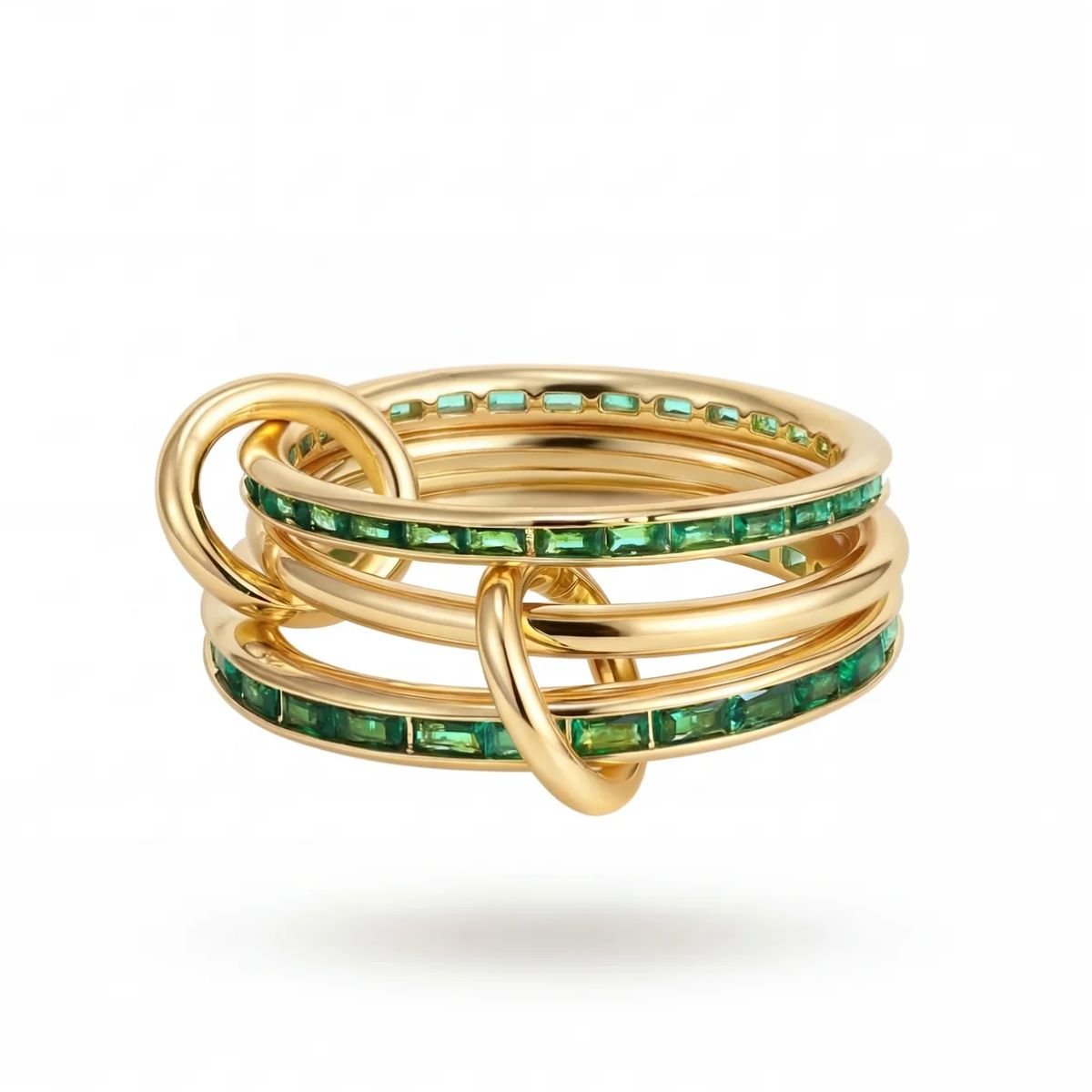 Emerald Multi Layer Ring