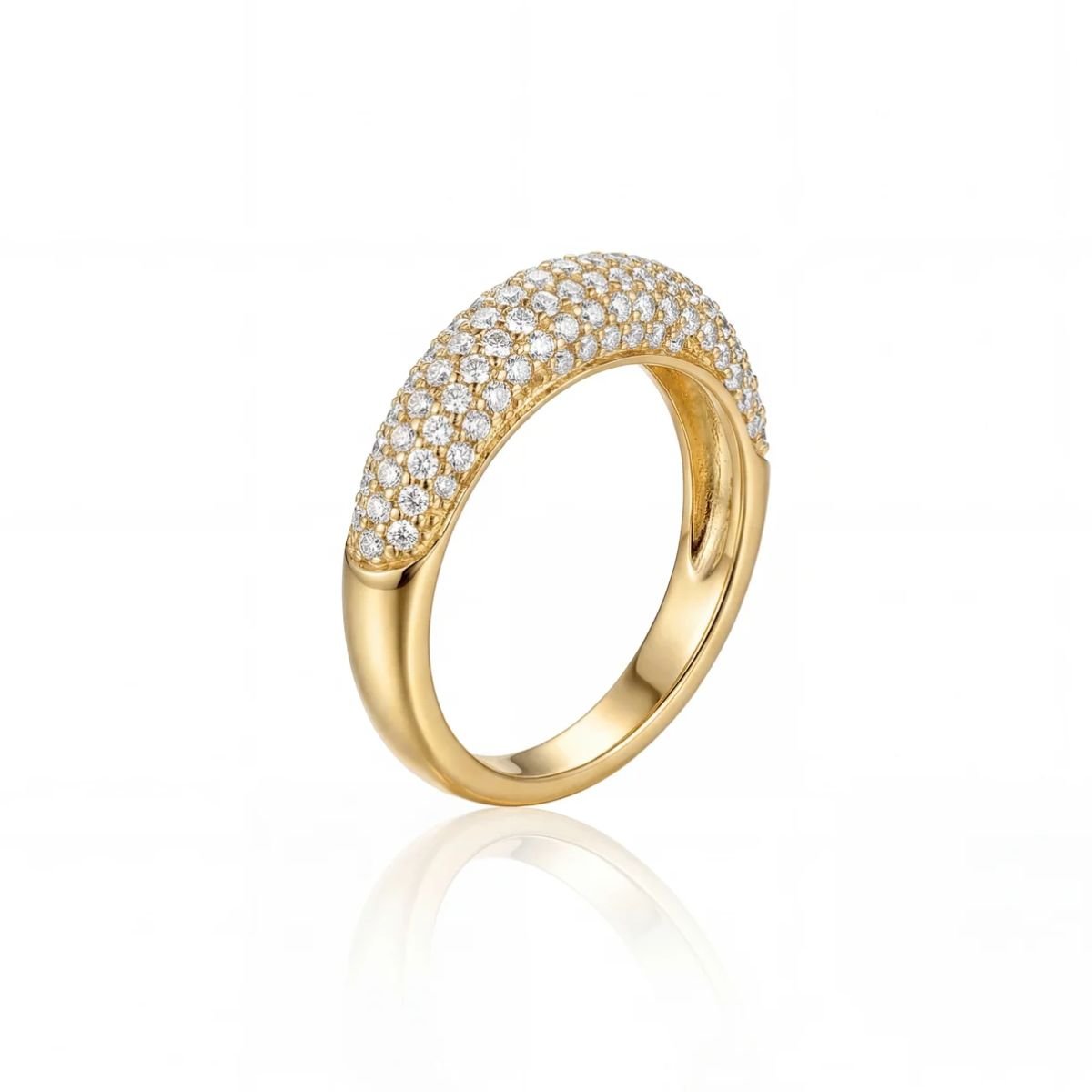Full Pavé Dome Band Ring