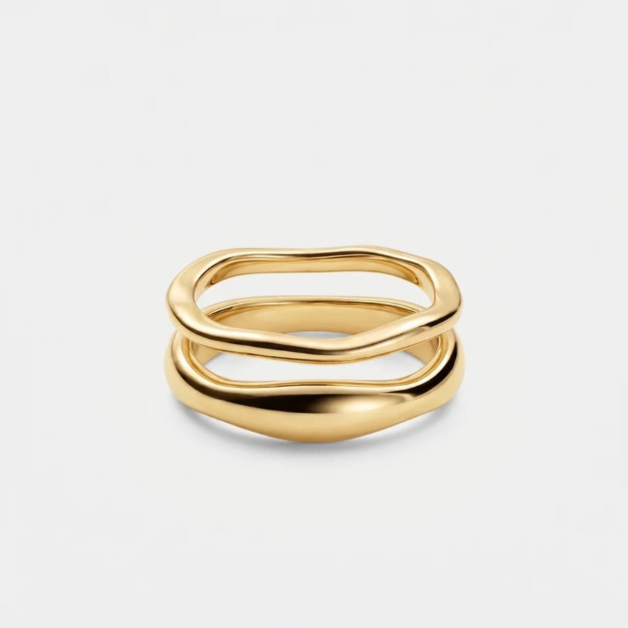 Gemini Stackable Rings in 18K gold or sterling silver