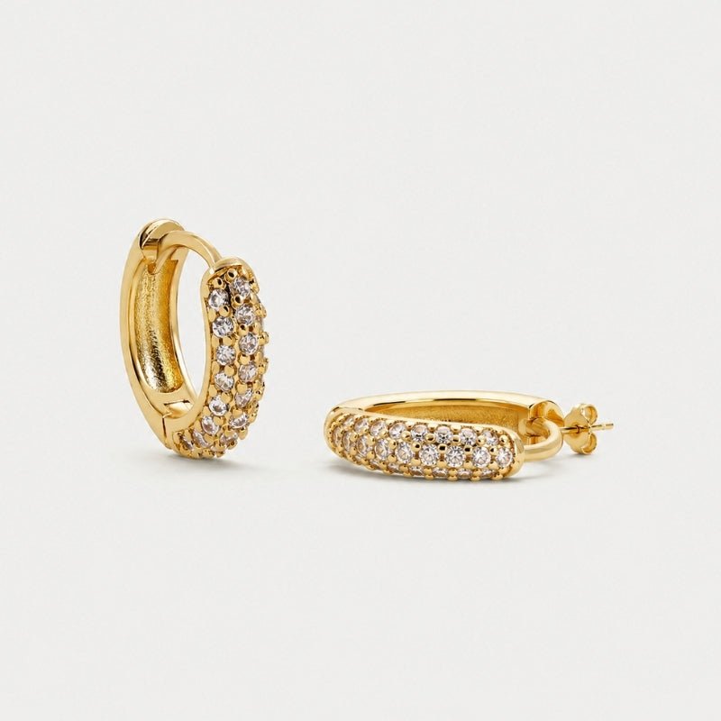 Geometric U Hoop Earrings - Mini