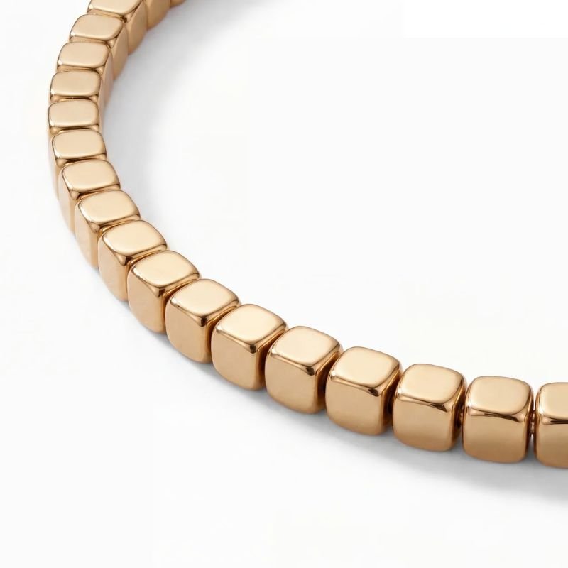 Gold Bar Bracelet - T Bar Chain
