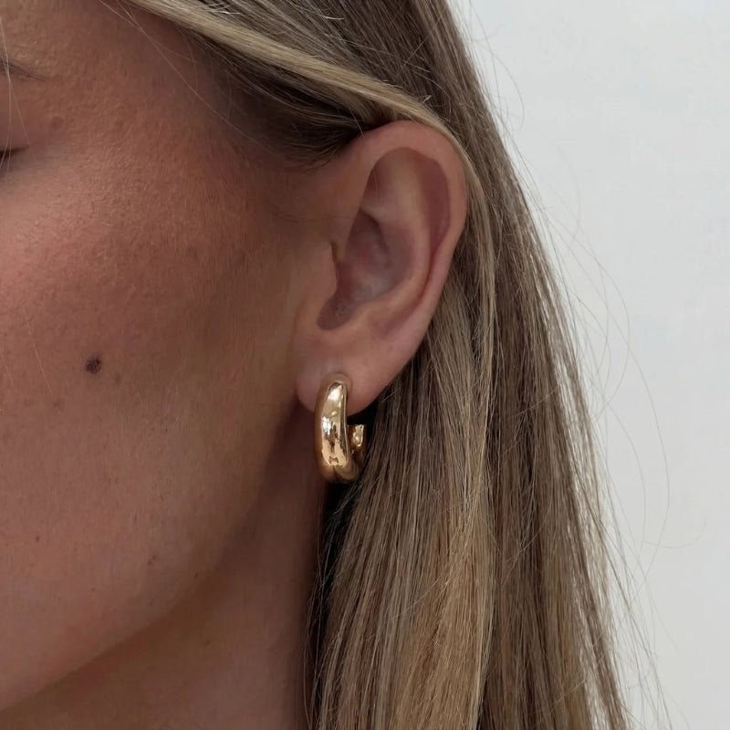 Gold Hoop Earrings - Nadine Chunky