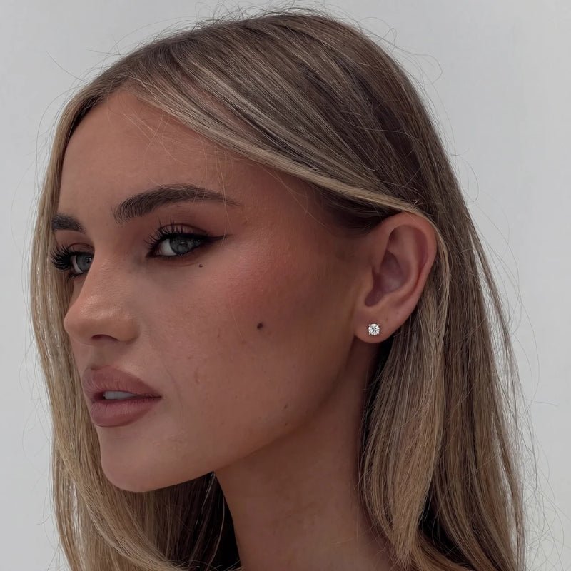 Boucles d'Oreilles Puces Or - Mini Tennis