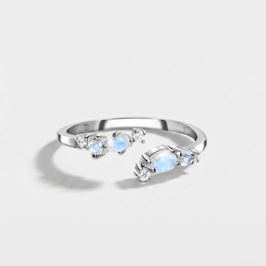 Moonstone Ring – Serpentine side view