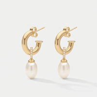 Boucles d'Oreilles Pendantes avec Perle - Nala Créole