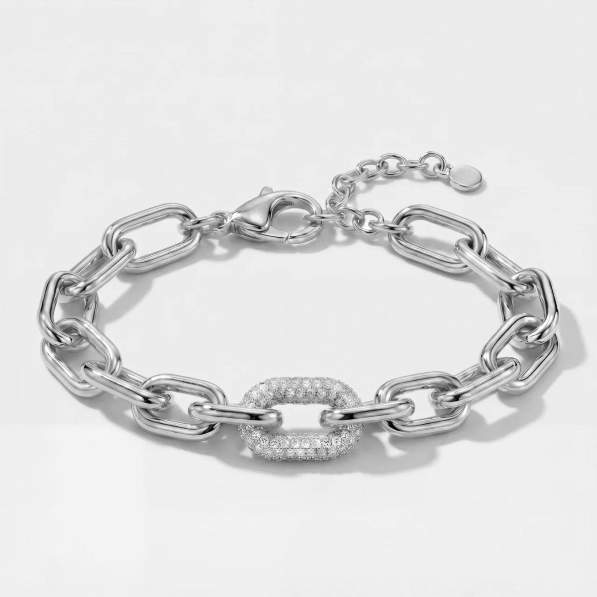 Paperclip Chain - Tennis Pavé CZ