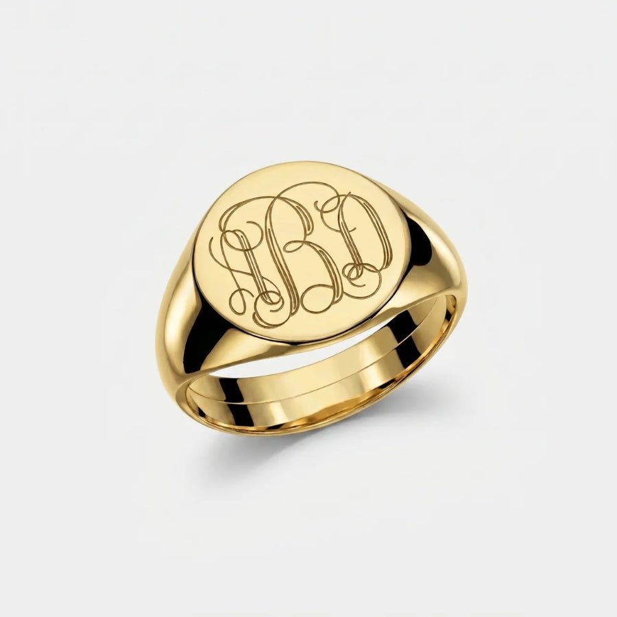 Personalised Signet Ring in 18K gold or sterling silver