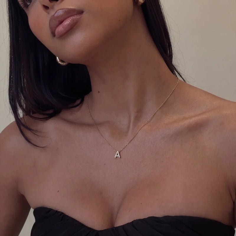 Collier Petite Pierre Lettre