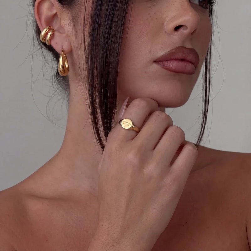 Signet Anello - Inciso Anno Personalizzato