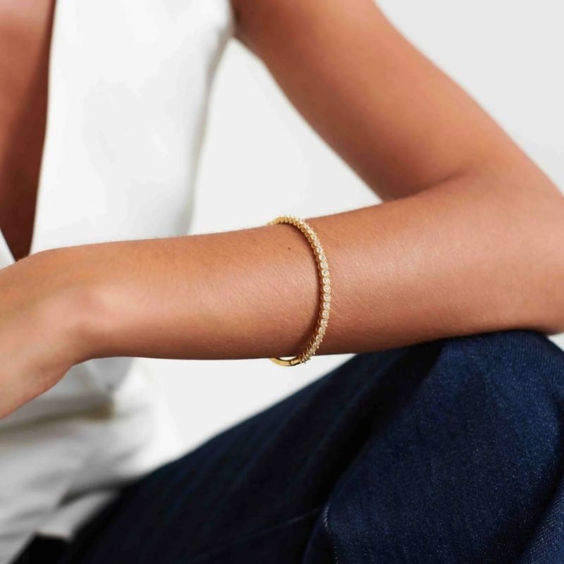 Tennis Bangle Bracelet side view