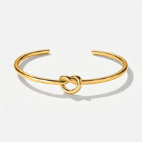 Bracelet Manchette Or - Nœud Minimaliste