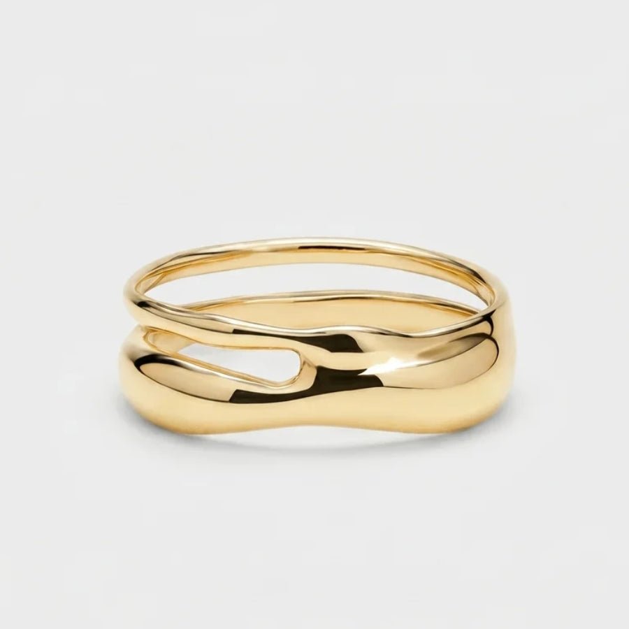 The Wave Band in 18K gold or sterling silver
