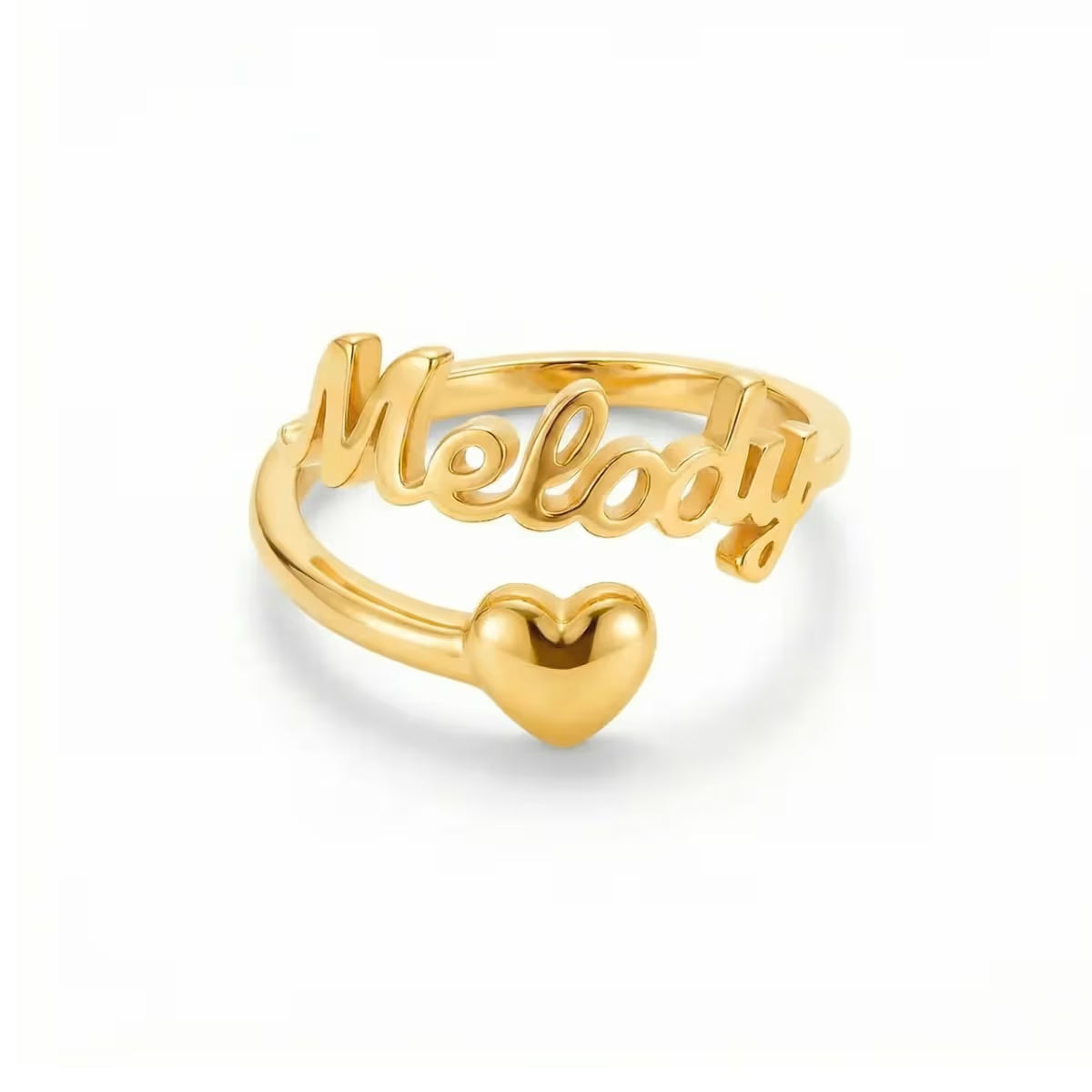 Heart Ring in waterproof gold finish