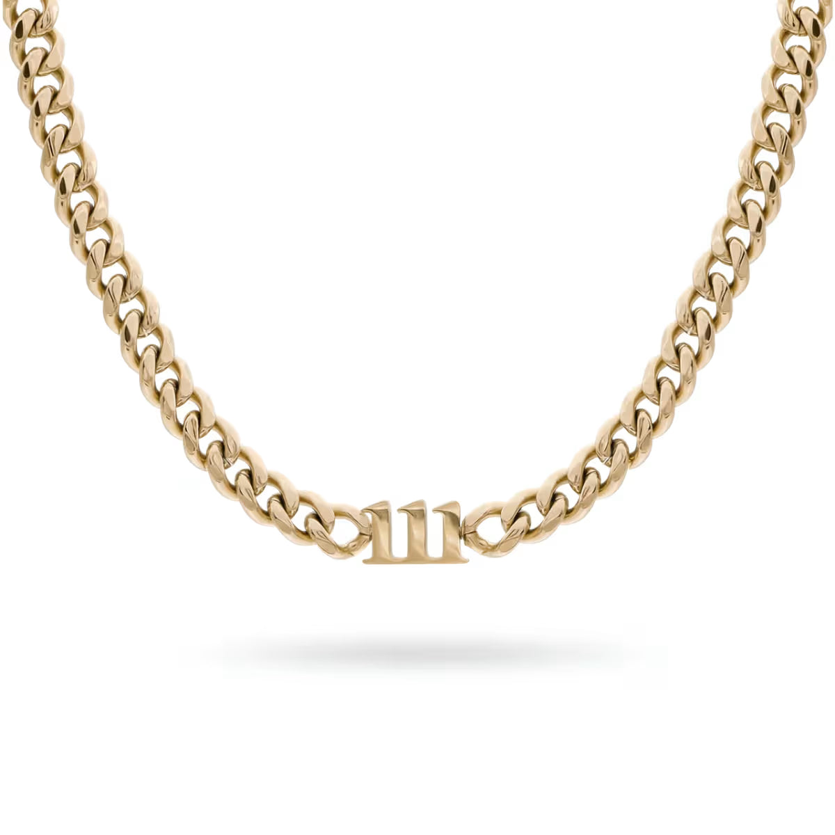 Angel Number Choker Necklace in waterproof gold finish