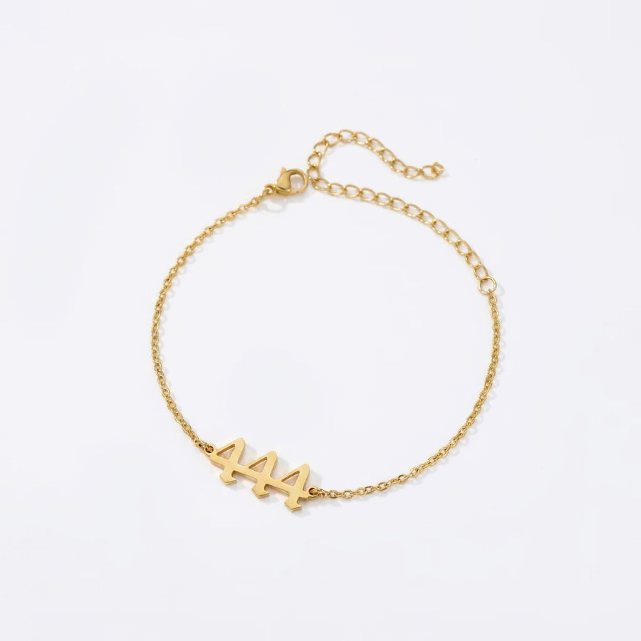 Angel Number Anklet & Bracelet in 18K gold or sterling silver
