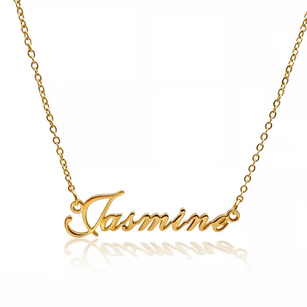 Ella Name Collier gold personalised collier with fine script lettering