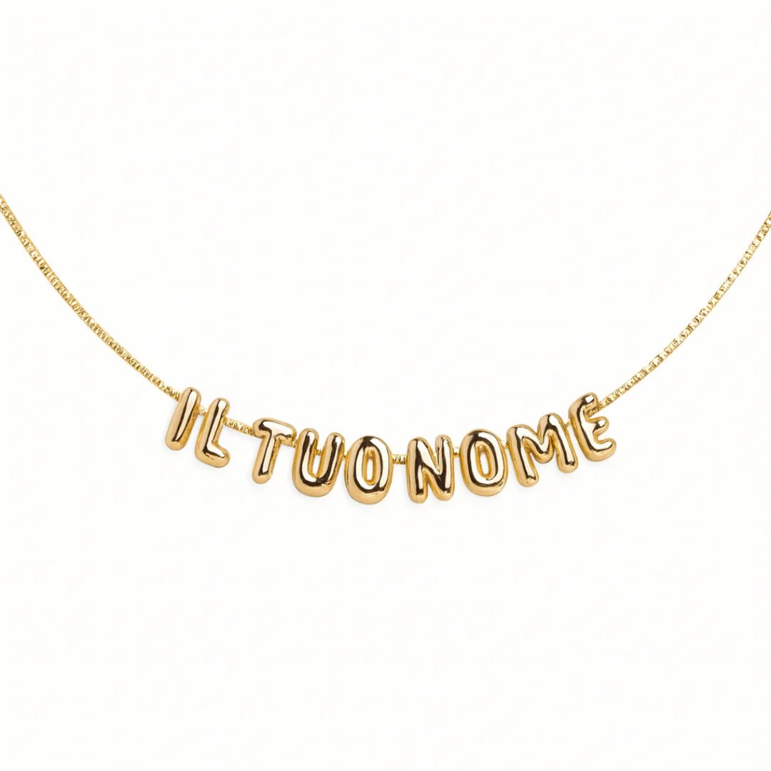 3D Bubble Name Necklace