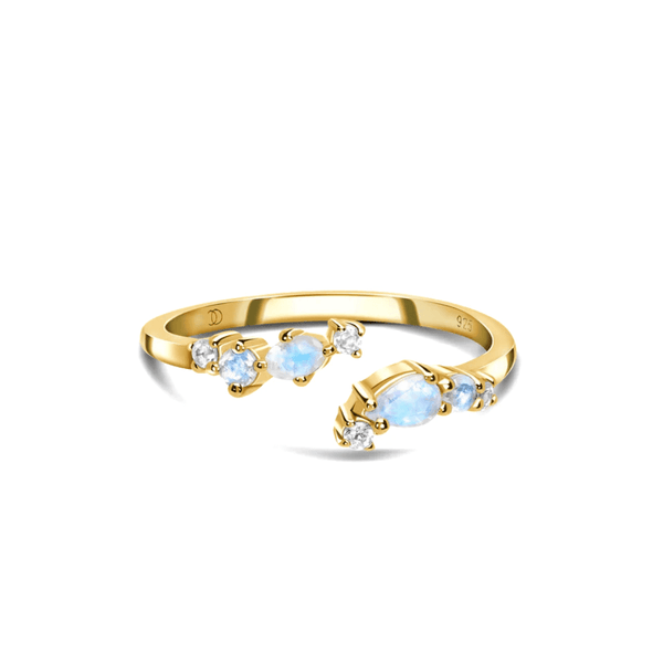 adjustable moonstone ring serpentine gold graduation gift new beginnings waterproof UK Moonela