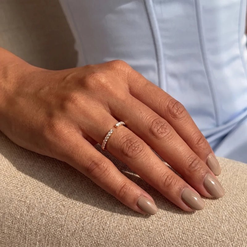 Ajustable Bague - Céleste Éclat CZ