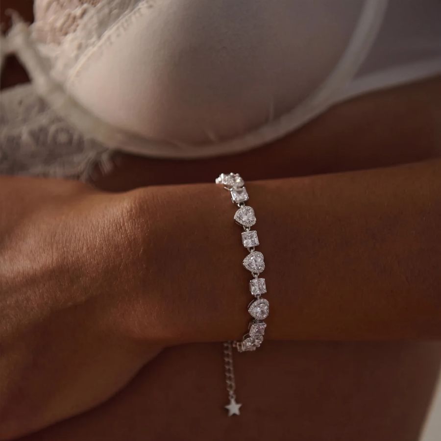 Amour Hjerte Tennisarmbånd