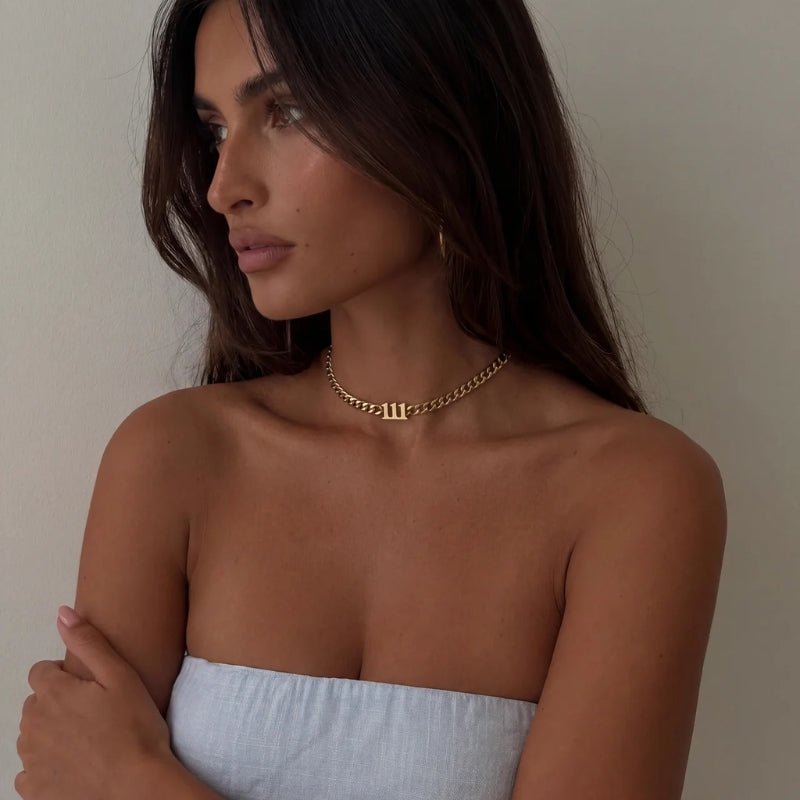 Numero Angelico Oro Choker