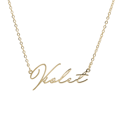 Astrid name necklace personalised gold new mum gift