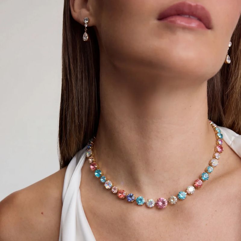 Aurora Crystal Tennis Necklace