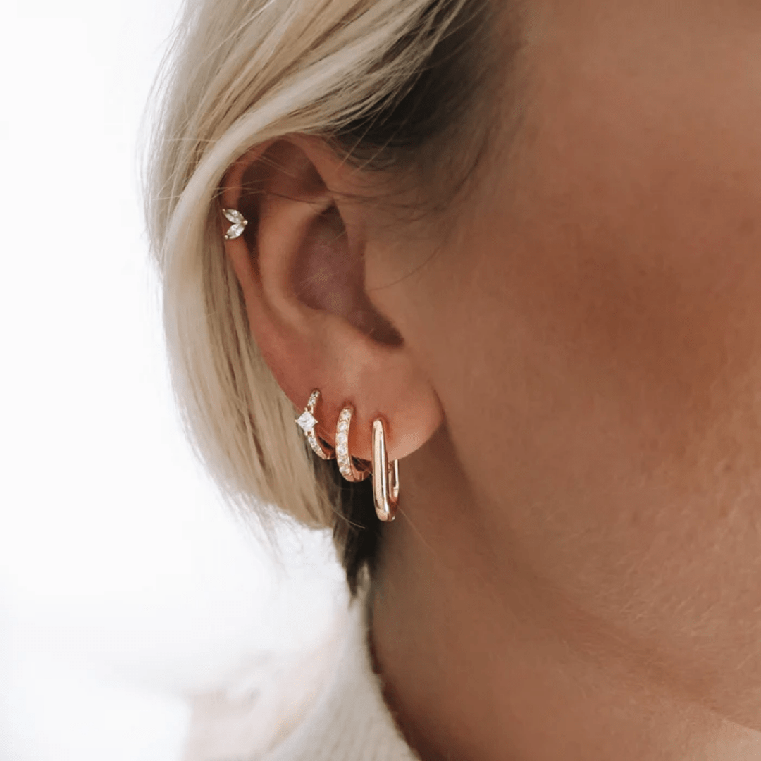 Aurora Princess-Cut Hoop