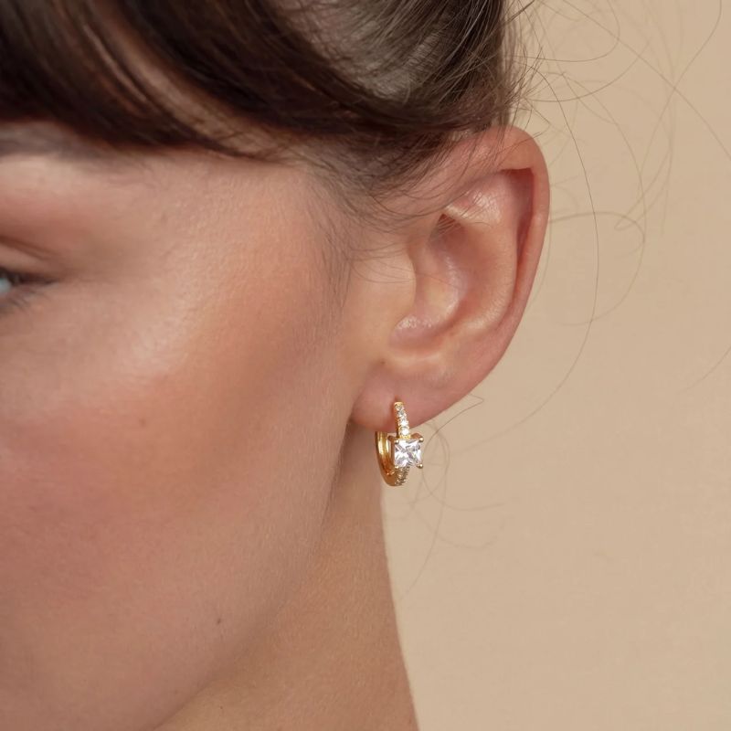 Aurora Princess-Cut Hoop