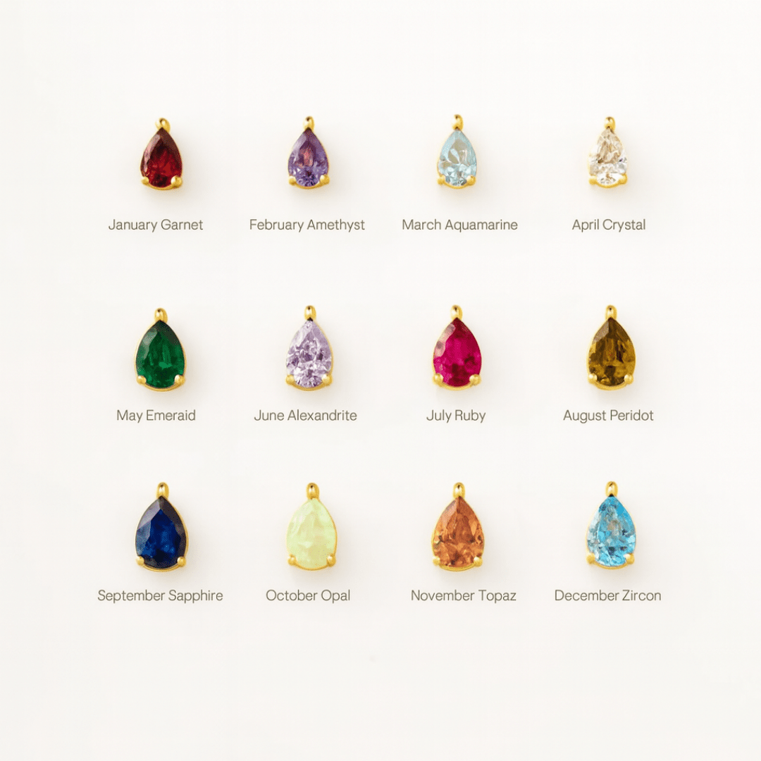 Ayla Letter & Birthstone Necklace