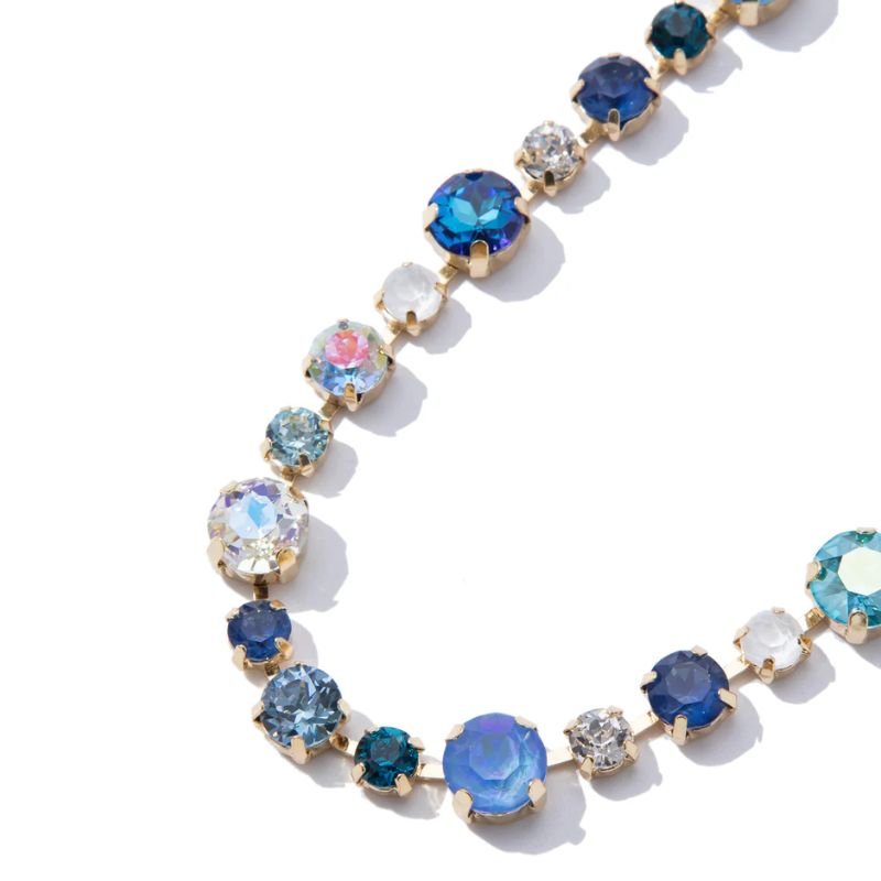 Azure Crystal Tennis Necklace