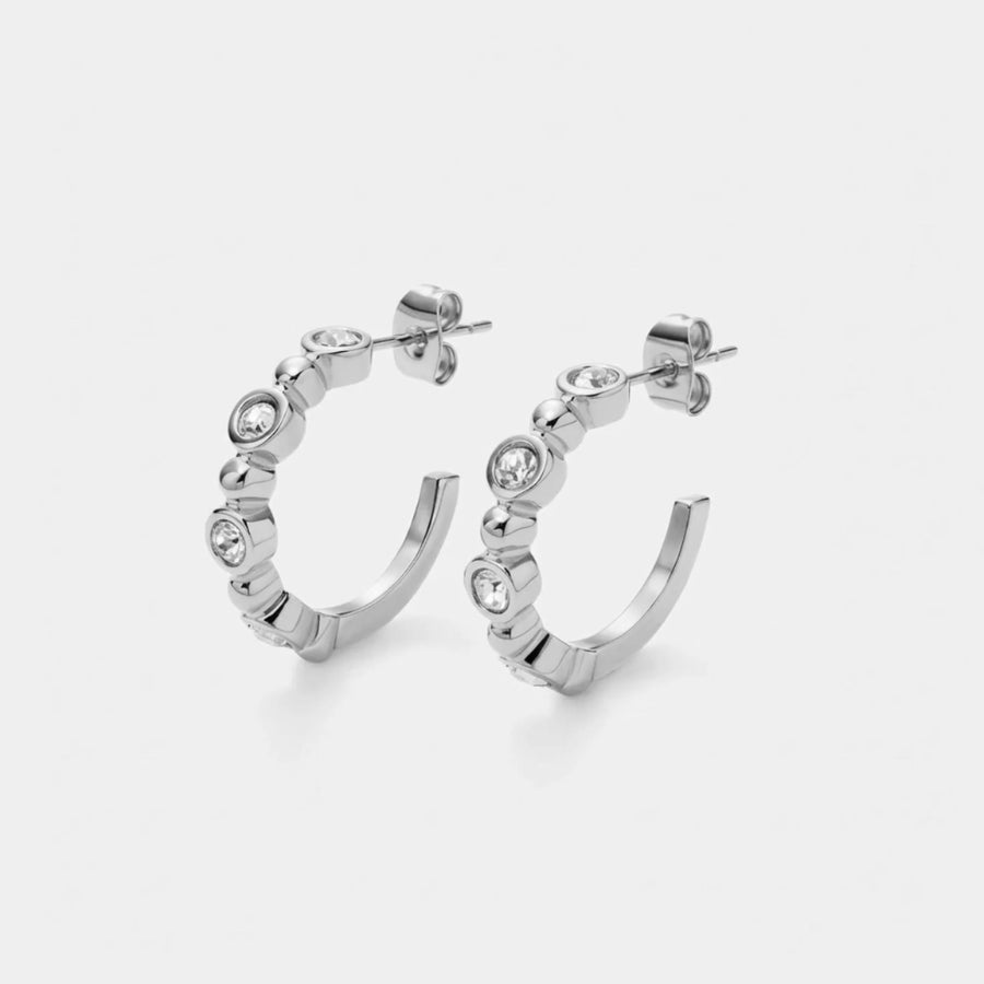 Beaded Tennis Hoops side view