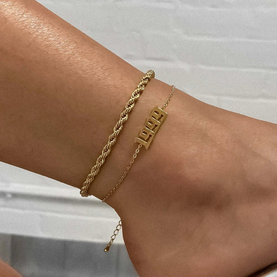 Birth Year Anklet - View 3
