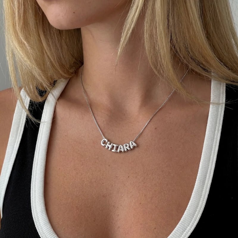 Bubble Name Necklace - 3D Gold Personalised