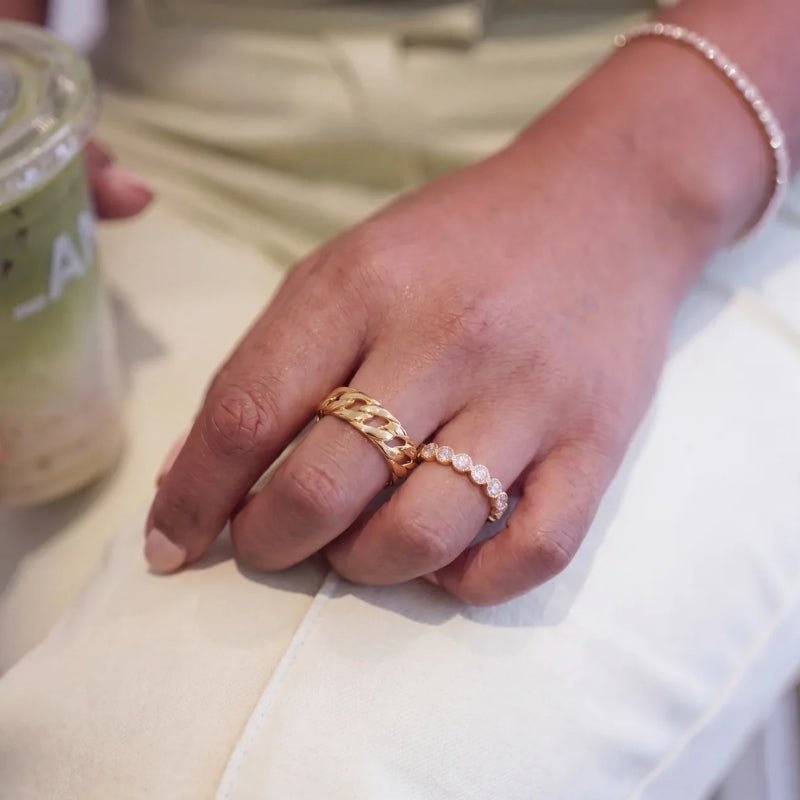 Chunky Gold Band Ring - Aurum Rope