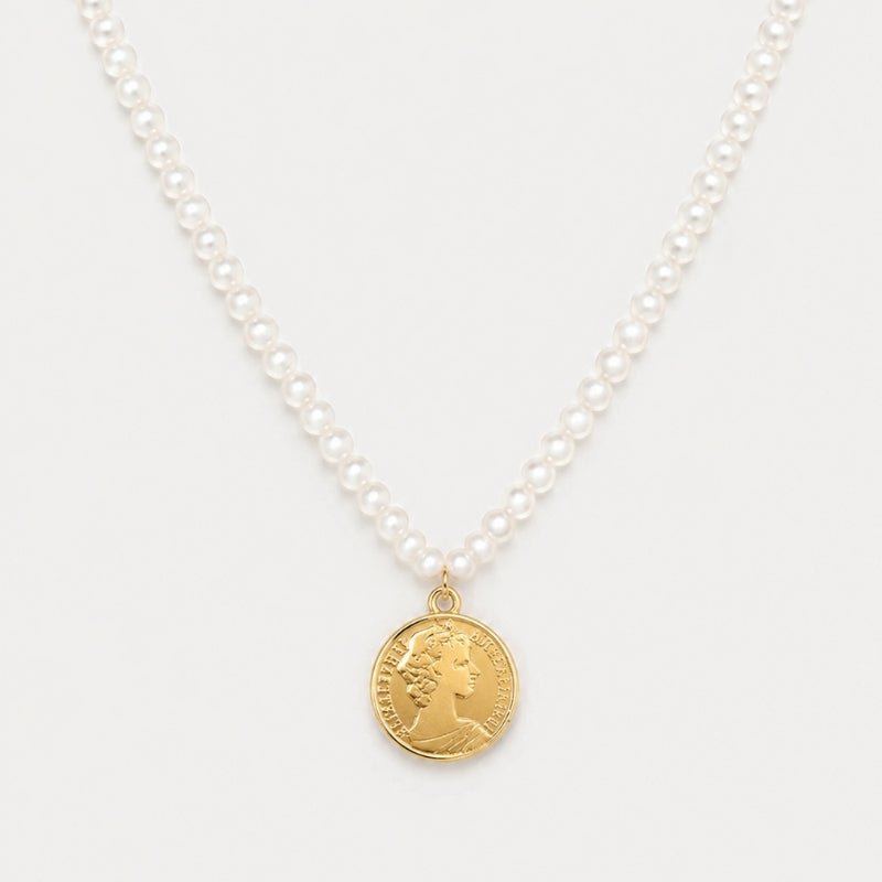 Coin Pearl Necklace - Emily Layer