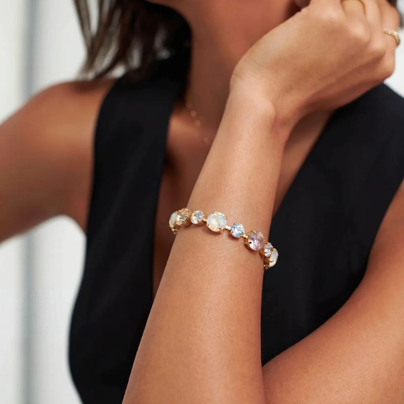 Cotton Crystal Tennis Bracelet