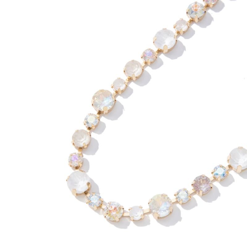 Cotton Crystal Tennis Necklace