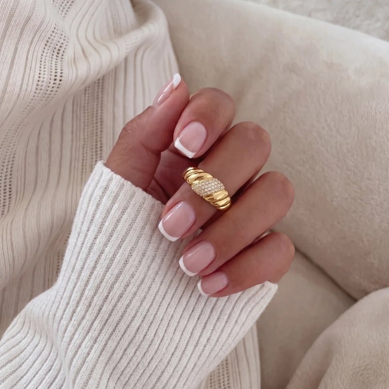 Bague Croissant - Serpentina Pavée