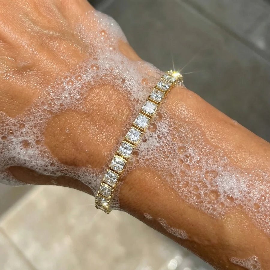 Cubic Tennis Bracelet worn on wrist