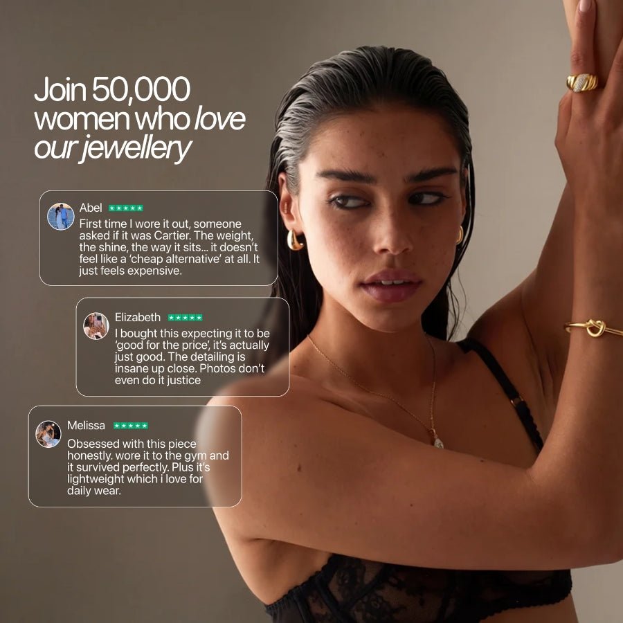 Moonela waterproof personalised jewellery